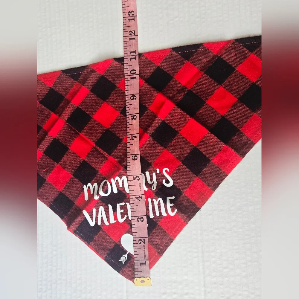 Valentine Dog Bandanas Bundle – Red Buffalo‎ Plaid “Mommy’s Valentine” & More
